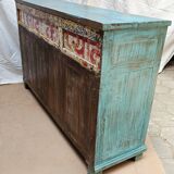 Ancien comptoir de marchand en teck birman