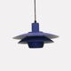 Blue coloured top design lamp by Jeka Metaltryk - Model Viola type 3013-P -