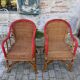Salon de jardin en rotin vintage
