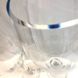 Duo of Large Tealight Holders Vases Candle Holders on Stand Blown Crystal Glass Deco