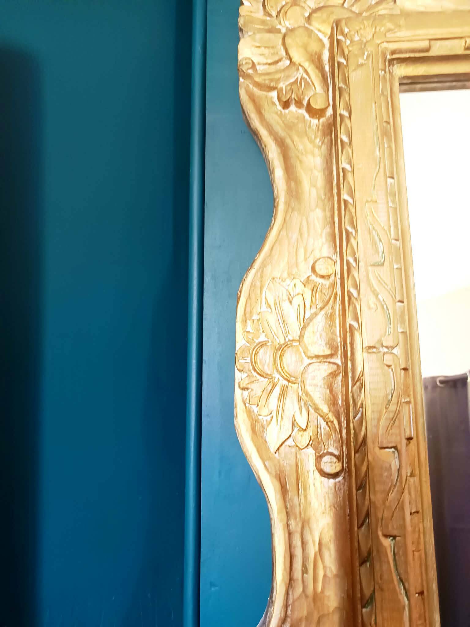 Large gilded wooden mirror