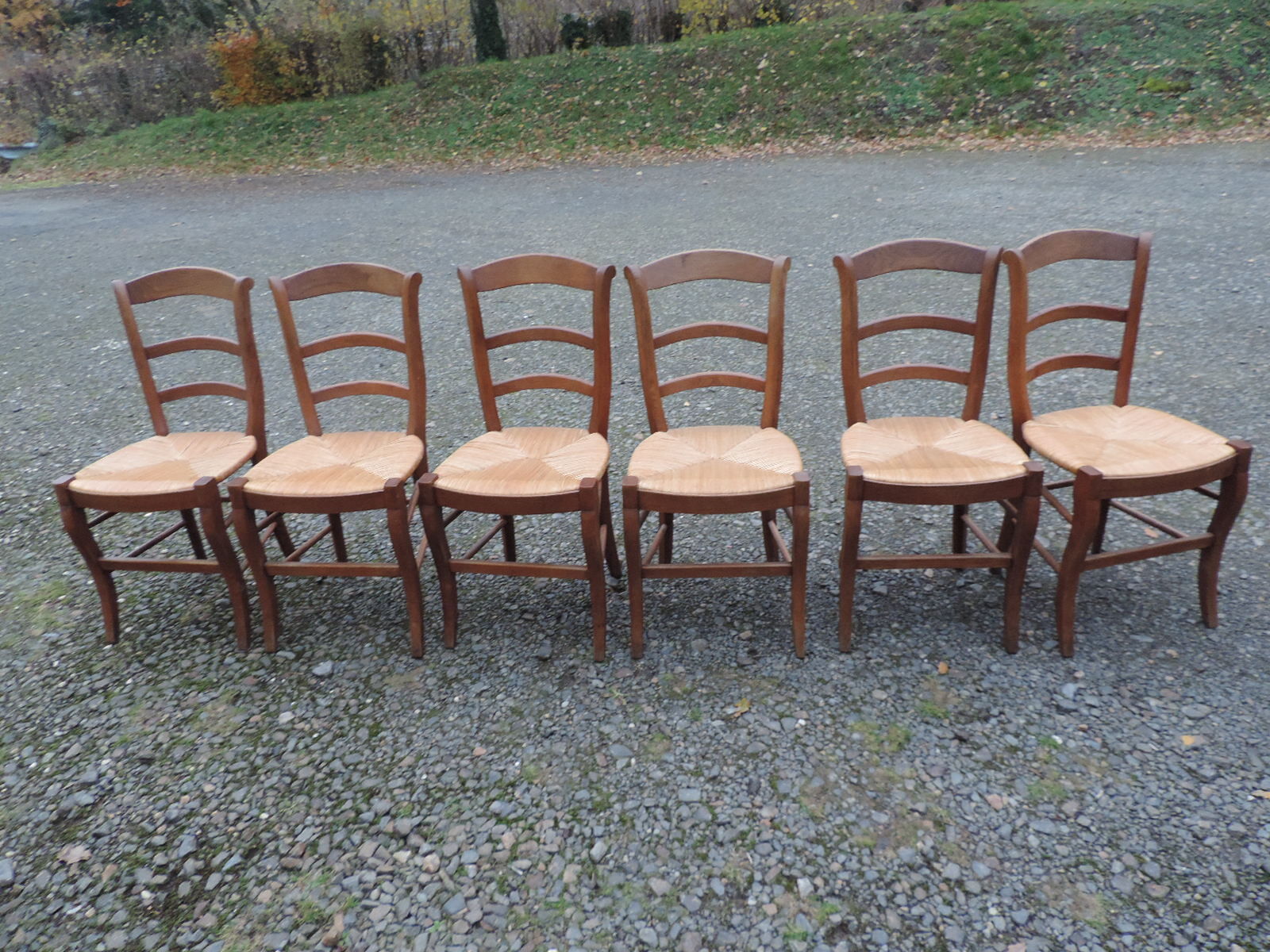 Set of six 1970 oak chairs