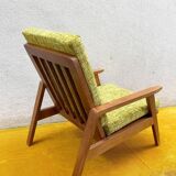 Scandinavian armchair reupholstered in chunky knit