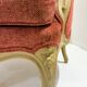 Pair of Armchairs Louis XV Style, Red Upholstery