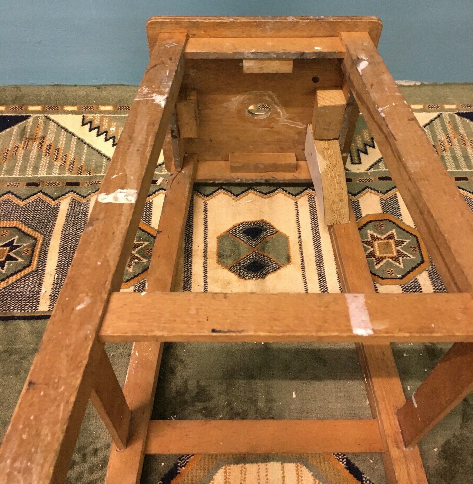 Vintage painter wooden tabouret