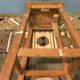 Tabouret bois peintre vintage