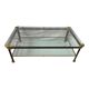 Table basse verre et laiton