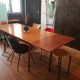 Table with extensions compass legs