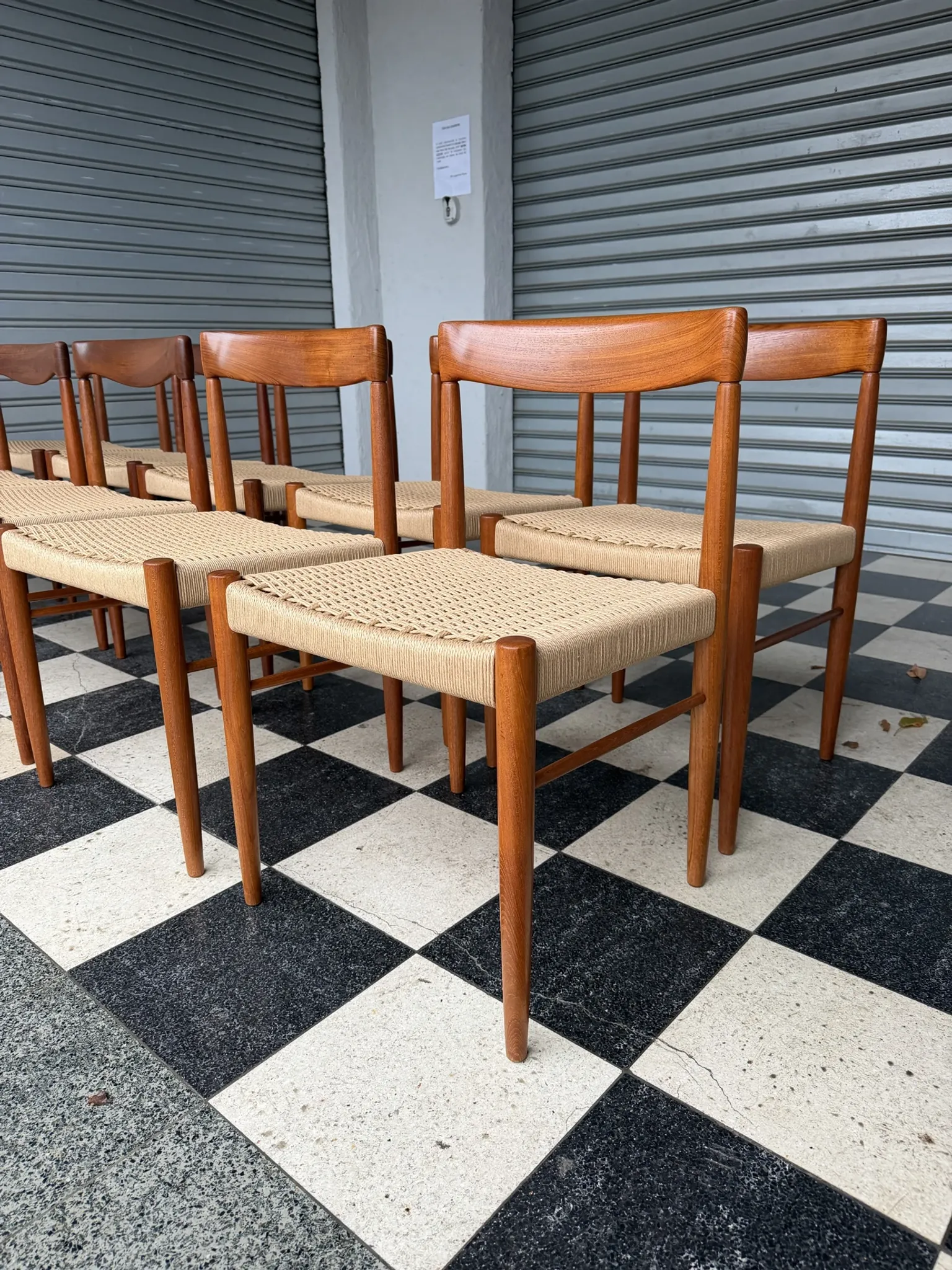 Set of 10 chairs by Henry Walter Klein