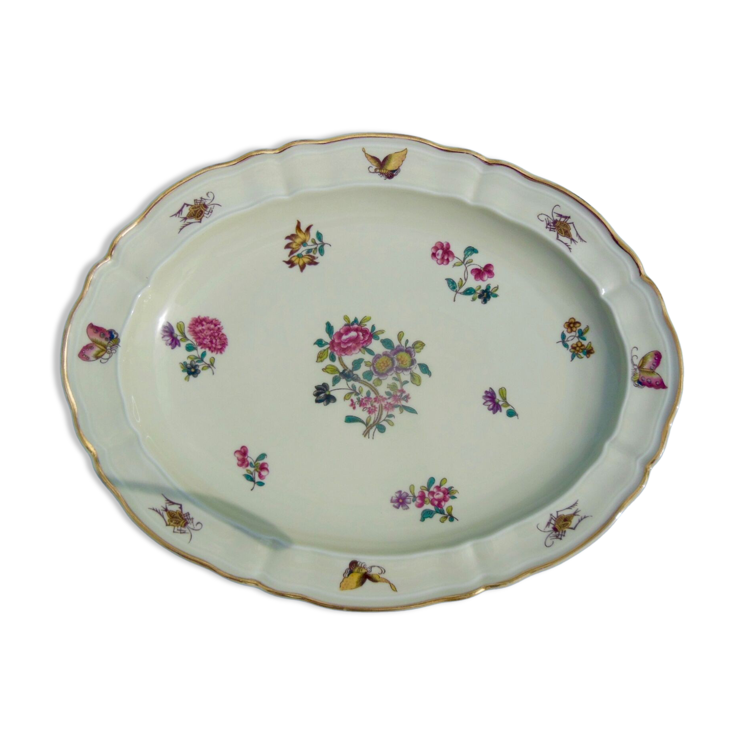 Oval porcelain flat stamped bernardaud
