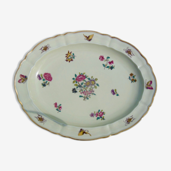 Plat ovale en porcelaine estampillé bernardaud - limoges