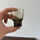 Ensemble de 6 verres années 70 pieds anneaux gris fumé vintage