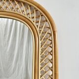 Rattan foot mirror with braces H:2m