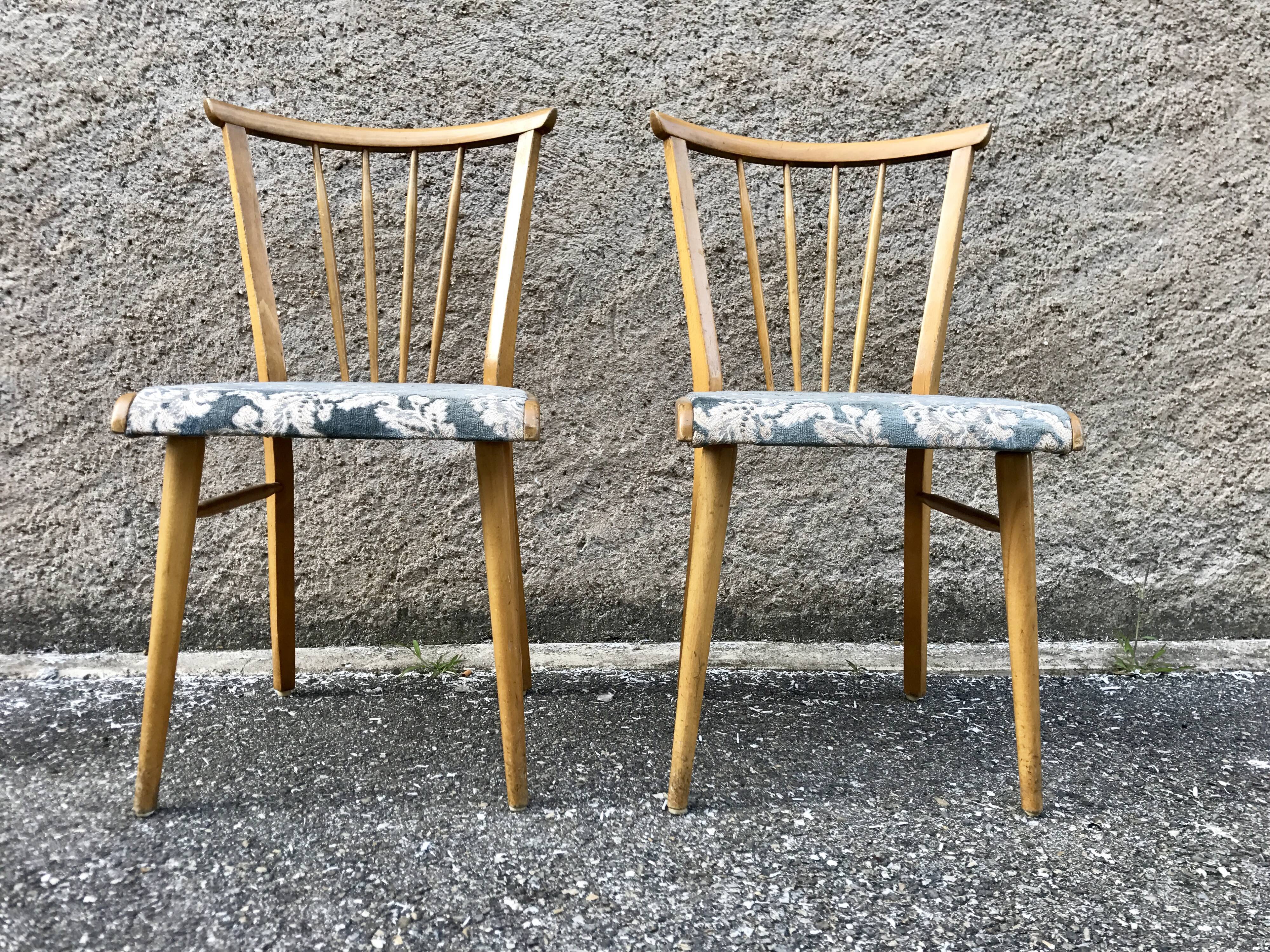 Pair of chairs from the 50s - 60s vintage - Scandinavian style