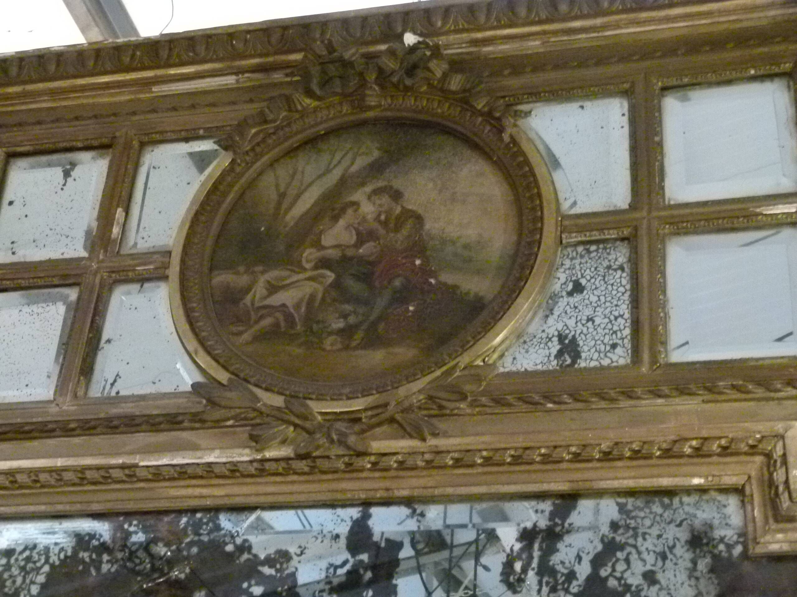 19th-century trumeau mirror