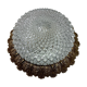 Old round glass and brass ceiling