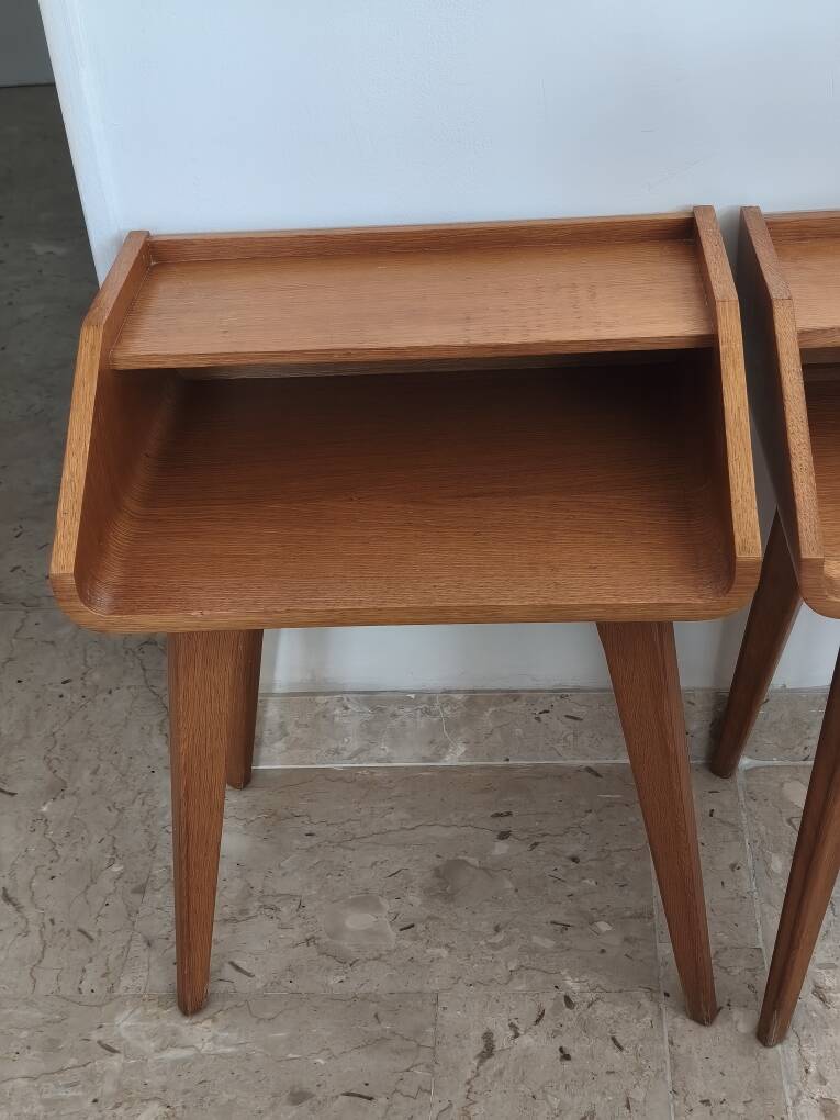 Compass leg bedside tables