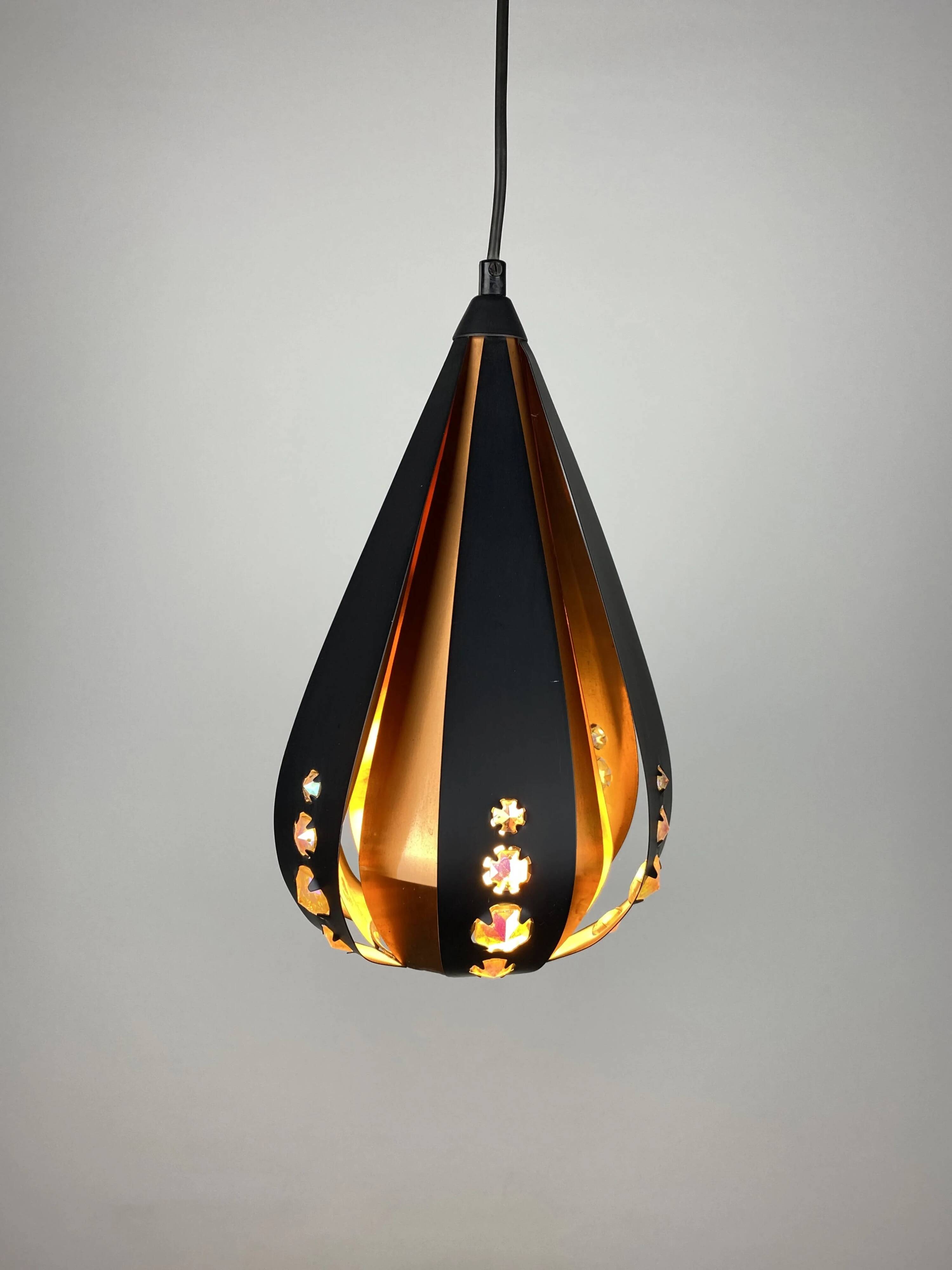 Set de 3 suspensions goutte par Werner Schou pour Coronell Electrical Danemark 1960
