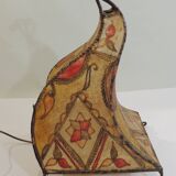 Moroccan henna lamp in leather /oriental lamp/Marrakech/45 cm /Vintage