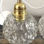 Set of two chiseled glass pendant lights