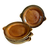 6 fish plates Sarreguemines France