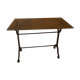 Table pied bistrot plateau verre 12mm