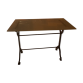 Table pied bistrot plateau verre 12mm