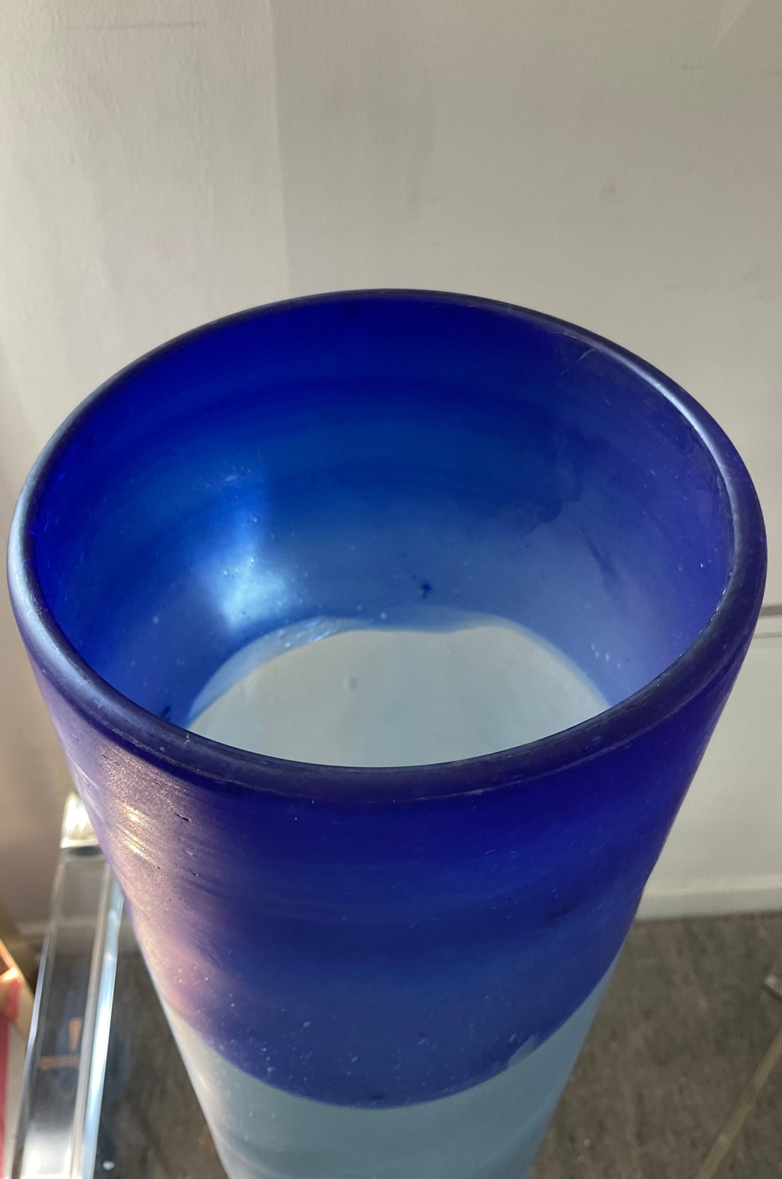 Vintage vase in two-tone glass paste