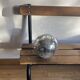 Vintage school bench with backrest