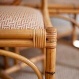 Vintage Italian bamboo chairs, 1980s, set of 8.