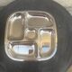 Compartment dish, vintage stainless steel servant