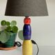 ALABASTER STONE LAMP Blue, Yellow and Red 80s