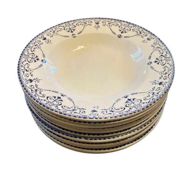 Choisy Le Roi 12 assiettes creuses ''Balzac'' HB & Cie faïence