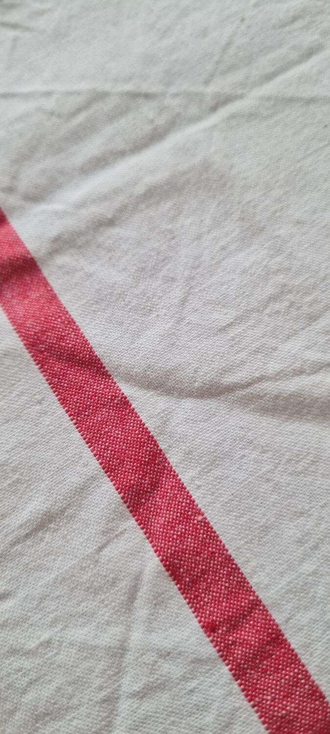 Linen and vintage cotton tablecloth 180x170