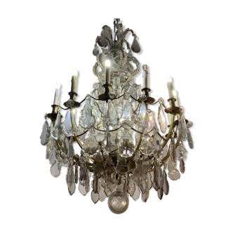 Crystal cut chandelier Louis XV style