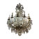 Crystal cut chandelier Louis XV style