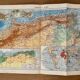 Ancienne carte de l'Afrique du Nord de 1945