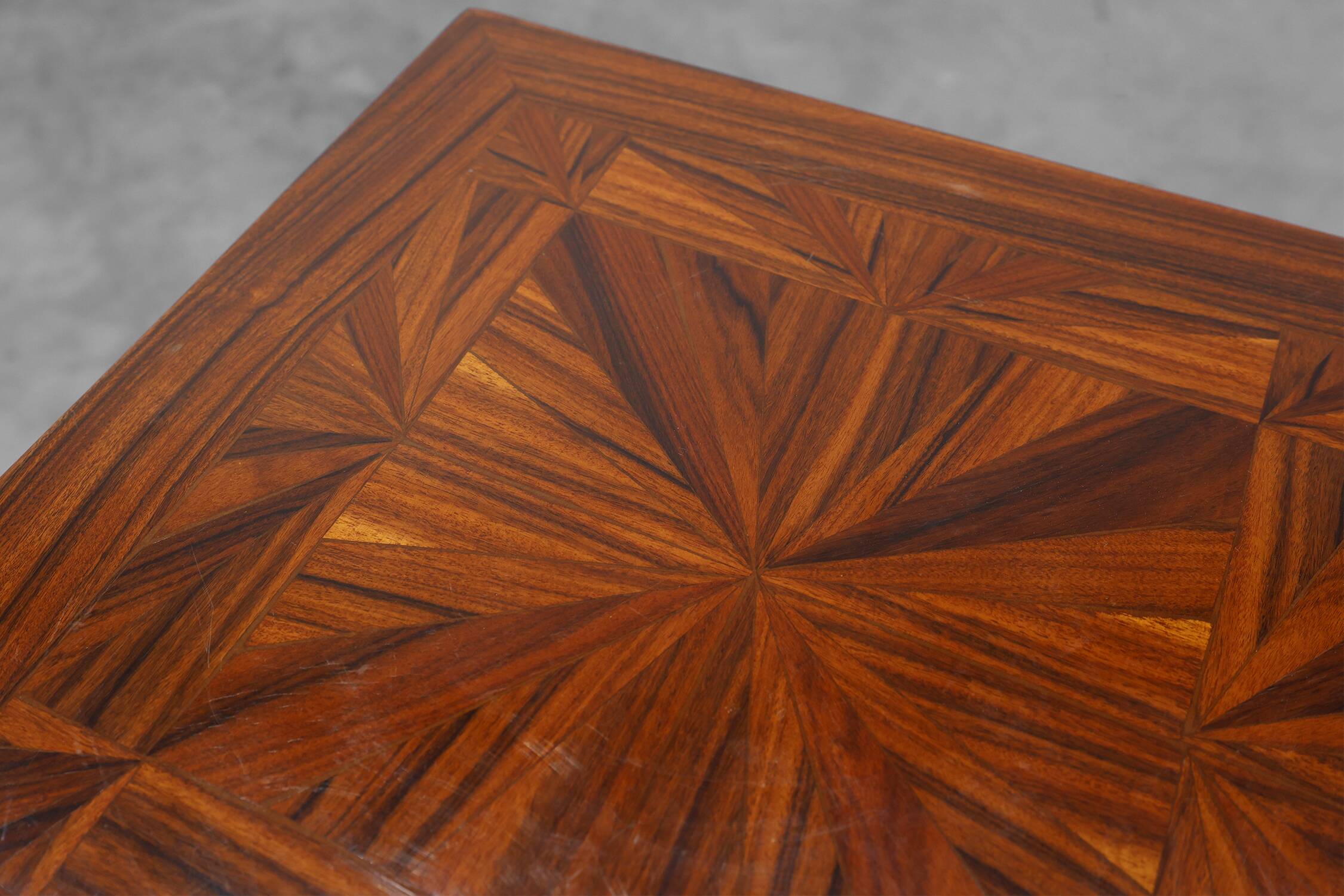 Large Art Deco Console in Wood Marquetry, France ca. 1920