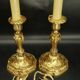 Pair of Louis XV style lamp bases from Lucien GAU - bronze