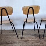 Series of 6 vintage chairs