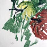 Joseph pollet, still life, c 1970. original lithograph signed in pencil