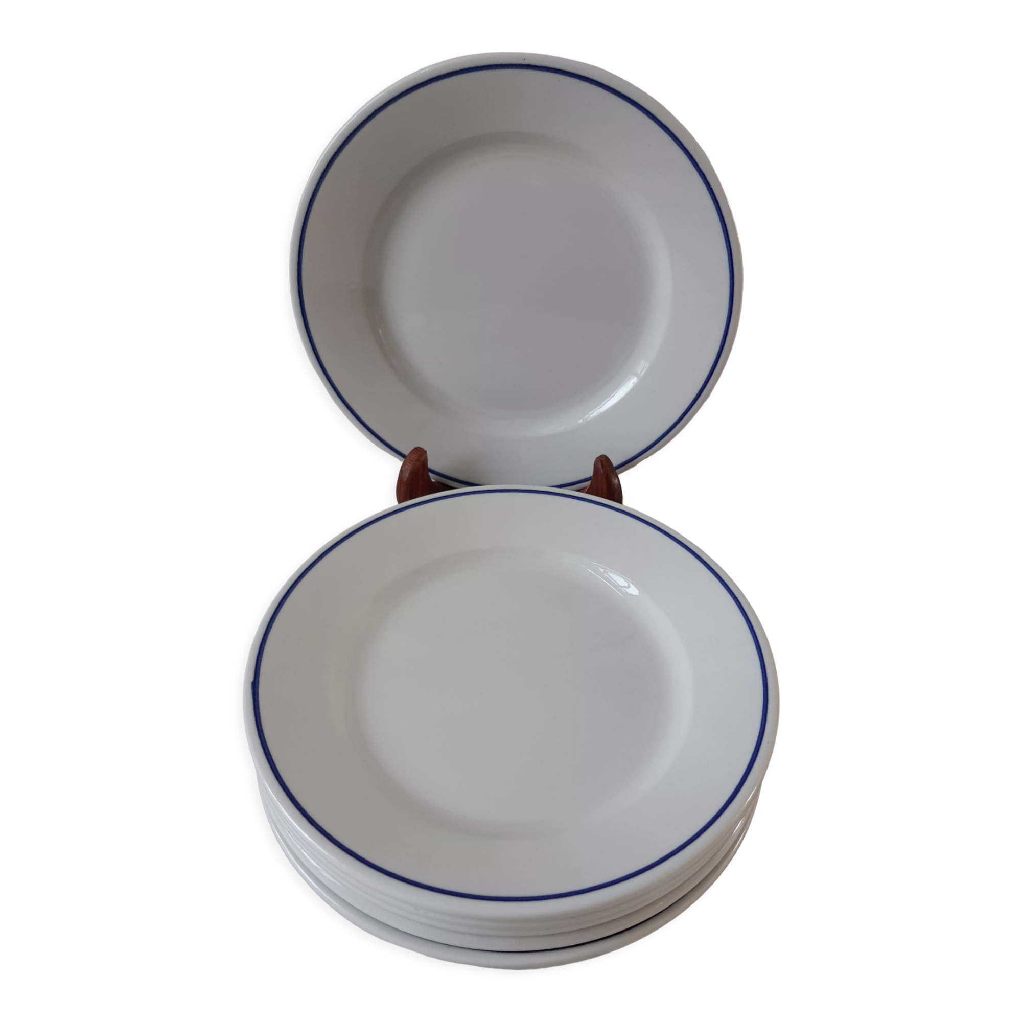 Set of 6 dessert plates Digoin Sarreguemines 60s