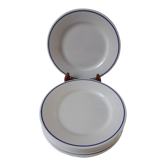 Set of 6 dessert plates Digoin Sarreguemines 60s