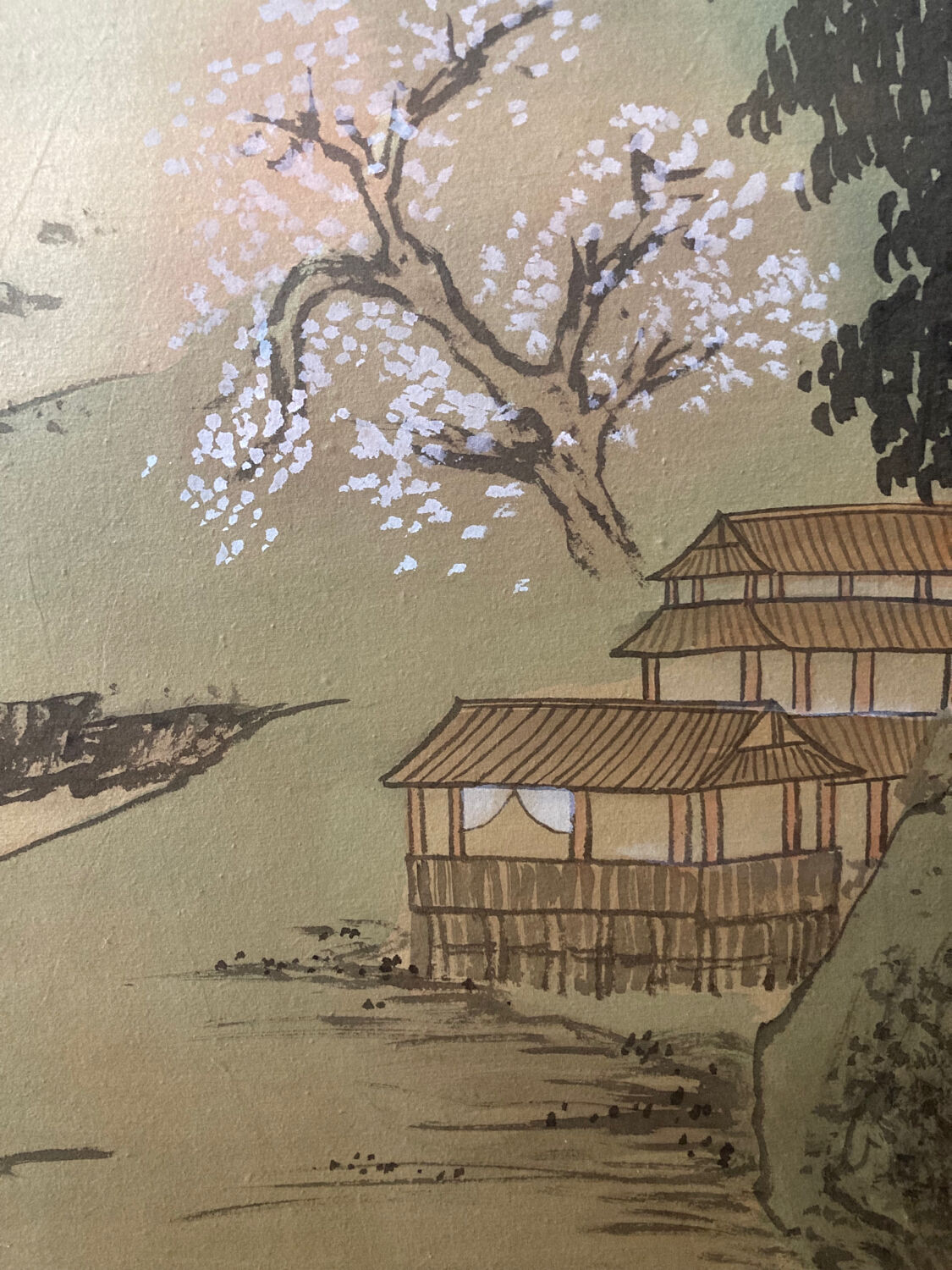 Ancient Japanese screen