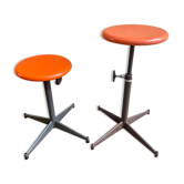 Paire de tabourets pivotants années 70