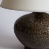 Mouse grey stoneware lamp base, 1960s