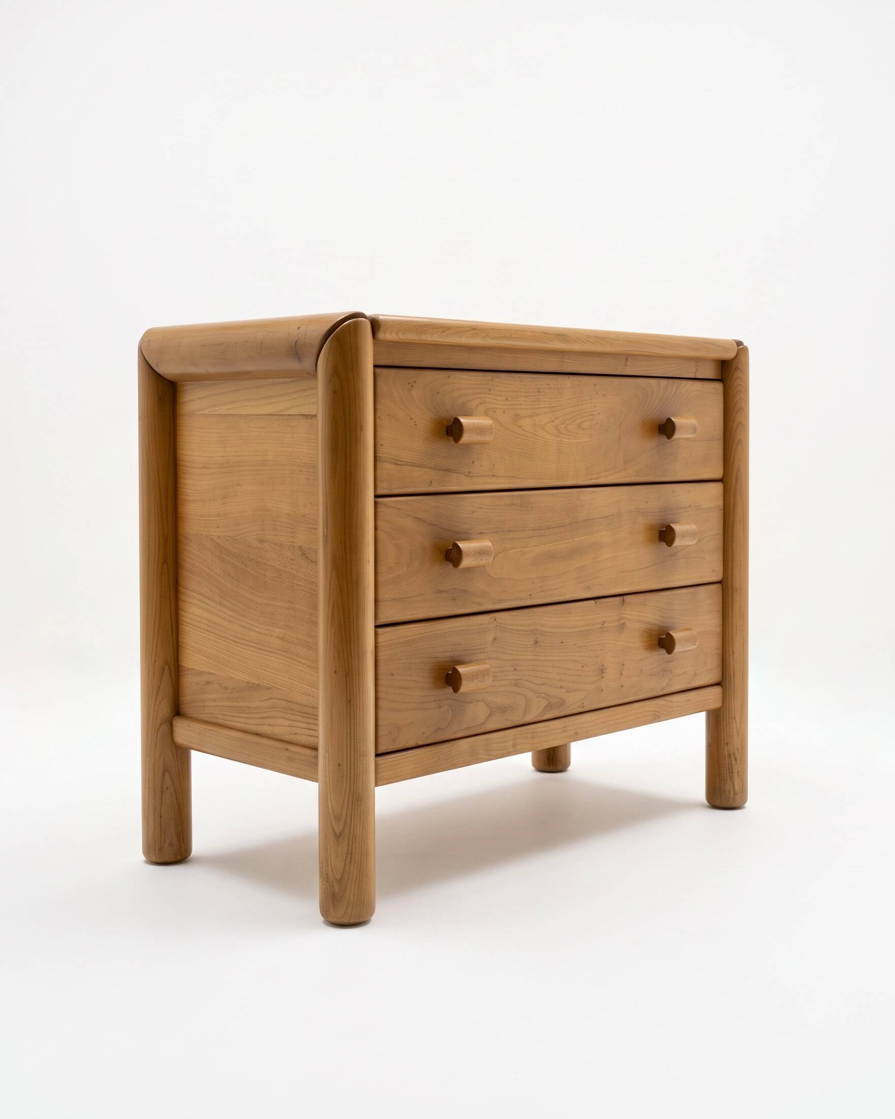 Commode en Orme Massif - Atelier Chauvin - 1960