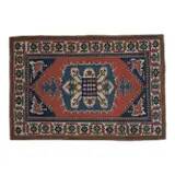 1970s Vintage Turkish Handmade Wool & Cotton Orange Area Rug 178x236