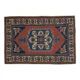 1970s Vintage Turkish Handmade Wool & Cotton Orange Area Rug 178x236
