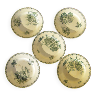 Old earthenware plates "Sarreguemines" model Alma